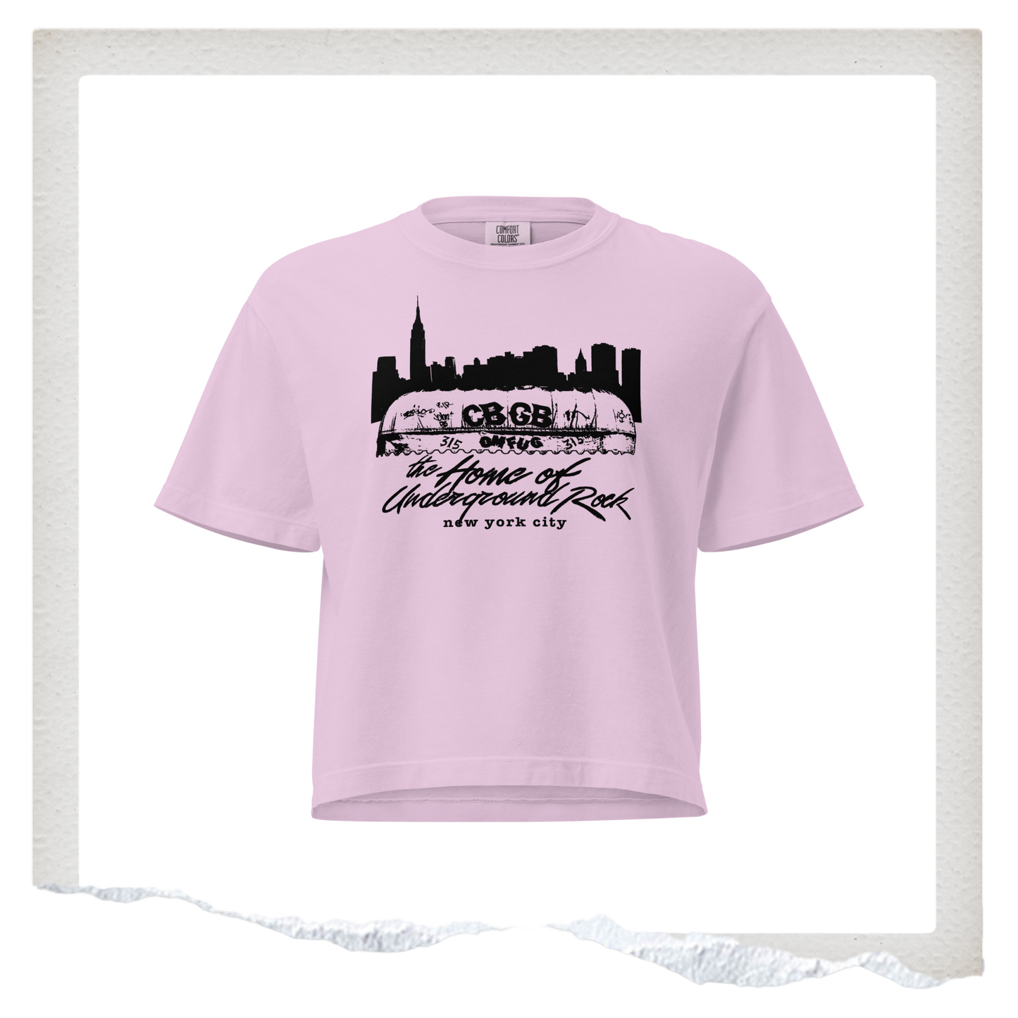 Pink CBGB Crop Top