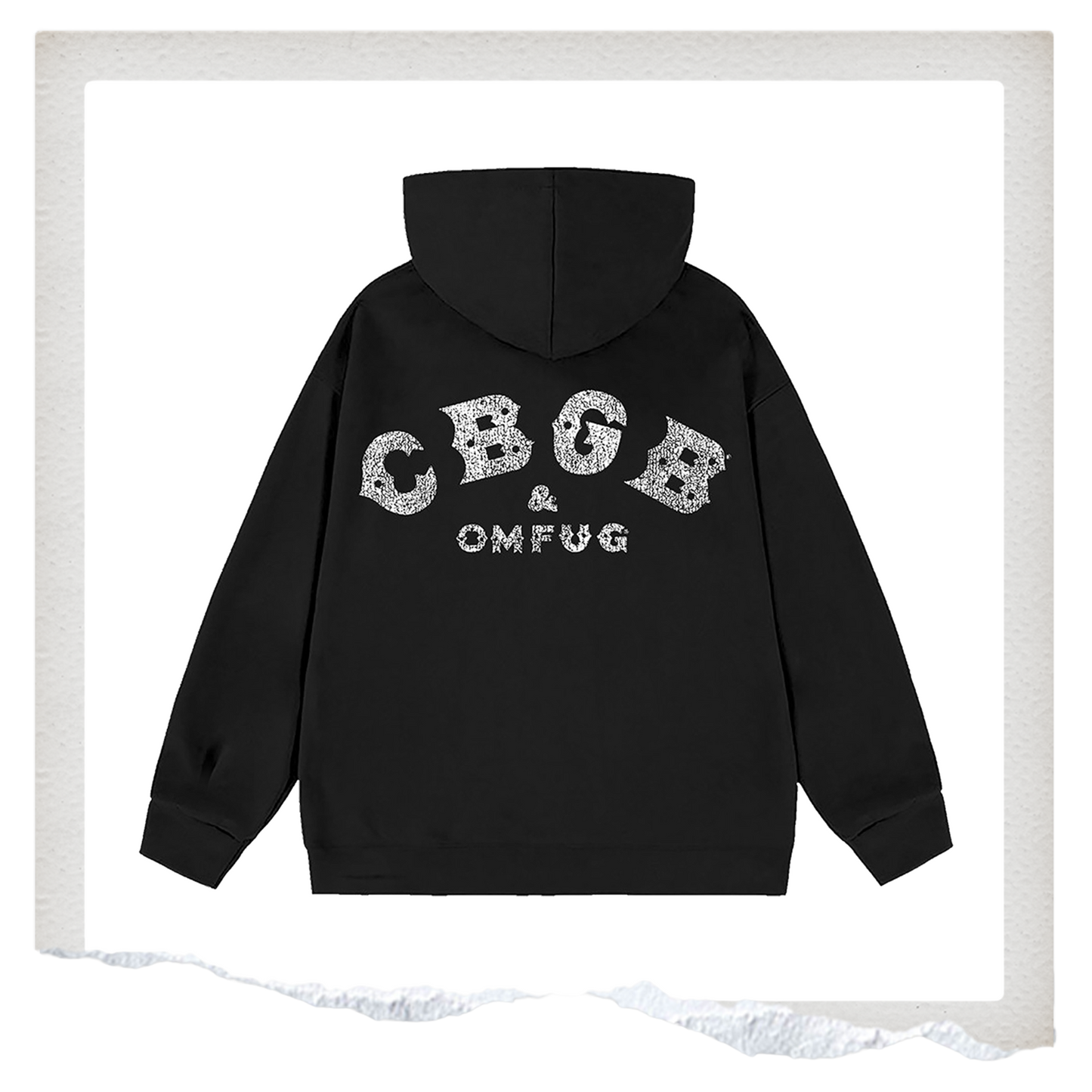 Distressed CBGB Logo Hoodie