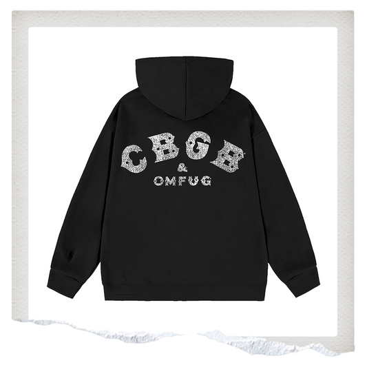 Distressed CBGB Logo Hoodie