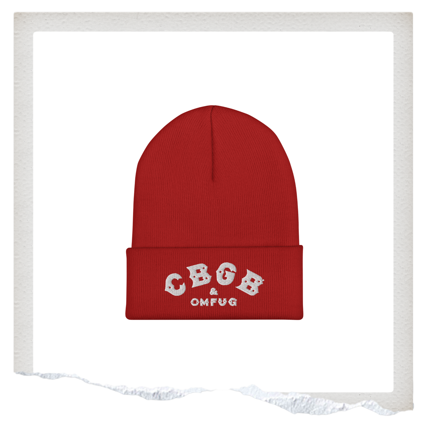 Red CBGB Logo Beanie