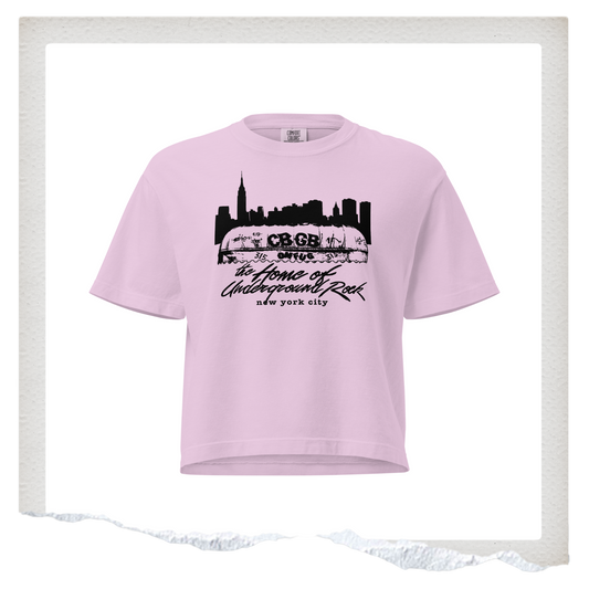 Pink CBGB Crop Top